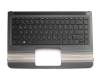 Teclado incl. topcase DE (alemán) negro/negro original para HP Pavilion x360 13-u100