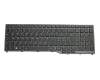 Teclado CH (suiza) color negro/chiclet negro/mate con retroiluminación original para Fujitsu LifeBook E558 (VFY:E5580M35YOGB)