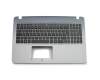 Teclado incl. topcase DE (alemán) negro/canaso incluyendo soporte ODD original para Asus VivoBook R540LA