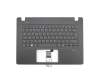 Teclado incl. topcase DE (alemán) negro/negro original para Acer Aspire V3-372