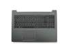 Teclado incl. topcase DE (alemán) negro/canaso original para Lenovo IdeaPad 510-15IKB (80SV)