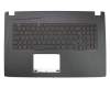 Teclado incl. topcase UK (Inglés) negro/negro con retroiluminacion original para Asus ROG Strix GL753VD