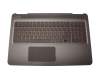 859735-041 teclado incl. topcase original HP DE (alemán) gris/canaso con retroiluminacion