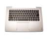 5CB0L45283 teclado incl. topcase original Lenovo DE (alemán) negro/plateado con retroiluminacion borde de plata