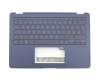 Teclado incl. topcase DE (alemán) negro/azul con retroiluminacion original para Asus ZenBook Flip S UX370UA-C4220T