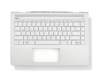 PK1322R2B10 teclado incl. topcase original HP DE (alemán) plateado/plateado con retroiluminacion