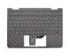 918028-041 teclado incl. topcase original HP DE (alemán) gris/canaso con retroiluminacion