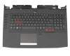13N1-02M0101 0A teclado incl. topcase original Acer DE (alemán) negro/negro con retroiluminacion