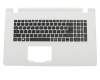 Teclado incl. topcase DE (alemán) negro/blanco original para Acer Aspire ES1-732