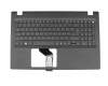 6B.EF7N7.010 teclado incl. topcase original Acer DE (alemán) negro/negro