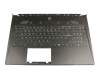 Teclado incl. topcase DE (alemán) negro/negro con retroiluminacion original para MSI GS60 6QC/6QD (MS-16H8)