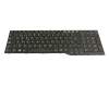 CP670826-04 teclado original Fujitsu SP (español) negro/negro mate con mouse-stick