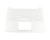 Teclado incl. topcase DE (alemán) blanco/blanco original para Asus R301UV