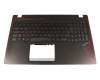 90NB0DW7-R30GE0 teclado incl. topcase original Asus DE (alemán) negro/negro con retroiluminacion