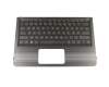 Teclado incl. topcase DE (alemán) gris/negro con retroiluminacion original para HP Pavilion x360 11-u000