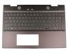 Teclado incl. topcase DE (alemán) negro/negro con retroiluminacion original para la série HP Envy x360 15-cn0000