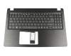 Teclado incl. topcase DE (alemán) negro/negro original para Acer Aspire 5 (A515-52)