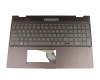 SG-90500-XDA teclado incl. topcase original HP DE (alemán) antracita/canaso con retroiluminacion