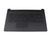 Teclado incl. topcase DE (alemán) negro/negro (con TP/DVD, estructura superficial "Diamond) original para HP 17-ca0010ng (4AV81EA)