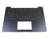 90NB0DS5-R31GE0 teclado incl. topcase original Asus DE (alemán) negro/azul con retroiluminacion