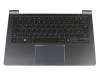 PB4253-3611 teclado incl. topcase original Samsung DE (alemán) negro/negro con retroiluminacion