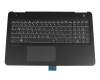 Teclado incl. topcase DE (alemán) negro/negro original para HP Pavilion 15-bc300