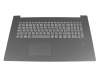 5CB0N96227 teclado incl. topcase original Lenovo DE (alemán) gris/canaso para escáner de huellas dactilares