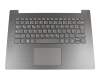 Teclado incl. topcase DE (alemán) gris/canaso original para Lenovo IdeaPad 330-14AST (81D5)