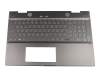 Teclado incl. topcase DE (alemán) gris/canaso con retroiluminacion original para HP Envy x360 15-cp0002ng (4XE70EA)