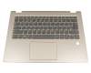 SN20M61690 teclado incl. topcase original Lenovo DE (alemán) gris/oro con retroiluminacion