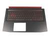 6B.Q3XN2.012 teclado incl. topcase original Acer DE (alemán) negro/rojo/negro con retroiluminacion (Nvidia 1060)