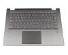 5CB0R08491 teclado incl. topcase original Lenovo DE (alemán) gris/canaso con retroiluminacion