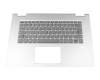 AM27G000A10 teclado incl. topcase original Lenovo DE (alemán) gris/plateado con retroiluminacion