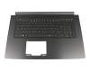 Teclado incl. topcase DE (alemán) negro/negro con retroiluminacion original para Acer Aspire 7 (A717-72G)