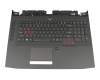 13N0-F4M0101 teclado incl. topcase original Acer US (Inglés) negro/negro con retroiluminacion