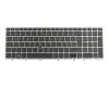 Teclado DE (alemán) color negro/chiclet plateado con retroiluminación y mouse-stick original para la série HP EliteBook 755 G5