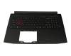 6B.Q3FN2.001 teclado incl. topcase original Acer US (Inglés) negro/negro con retroiluminacion