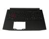 Teclado incl. topcase US (Inglés) negro/negro con retroiluminacion original para Acer Predator Helios 300 (PH315-51)