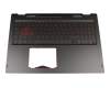 6B.Q2YN1.008 teclado incl. topcase original Acer DE (alemán) negro/negro con retroiluminacion