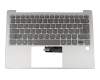 5CB0S72876 teclado incl. topcase original Lenovo DE (alemán) gris/plateado con retroiluminacion