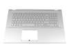 90NB0PI1-R31GE0 teclado incl. topcase original Asus DE (alemán) plateado/plateado