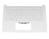 929651-041 teclado incl. topcase original HP DE (alemán) blanco/blanco