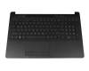 Teclado incl. topcase DE (alemán) negro/negro original para HP 250 G7