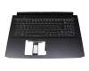 6070B1599601 teclado incl. topcase original Acer DE (alemán) negro/negro con retroiluminacion