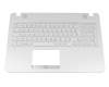 Teclado incl. topcase DE (alemán) blanco/blanco original para Asus VivoBook Max X541UA