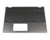 Teclado incl. topcase DE (alemán) negro/negro con retroiluminacion original para HP Pavilion X360 15-dq1000