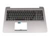 90NB0CB1-R31UI1 teclado incl. topcase original Asus US (Inglés) negro/canaso con retroiluminacion
