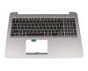 NSK-WH1LUUSA04 teclado incl. topcase original Asus US (Inglés) negro/canaso con retroiluminacion