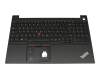 Teclado incl. topcase DE (alemán) negro/negro con retroiluminacion y mouse stick original para Lenovo ThinkPad E15 (20RD/20RE)
