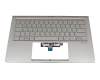 0KNB0-262WGE00 teclado incl. topcase original Asus DE (alemán) plateado/plateado con retroiluminacion